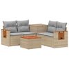 vidaXL Ensemble de Canap&eacute;s 6 pc Beige et Gris clair