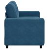 vidaXL | Canap&eacute; Loveseat | avec coussin Bleu Velours