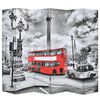 vidaXL Cloison de s&eacute;paration 228 x 170 cm Bus londonien Noir et blanc