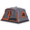 vidaXL Tente familiale cabine 7personnes gris orange d&eacute;gagement rapide
