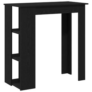 vidaXL Table de bar 102 x 50 x 103,5 cm Bois d'ing&eacute;nierie Ch&ecirc;ne noir