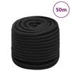 vidaXL Corde de bateau Noir complet 16 mm 50 m Polypropyl&egrave;ne