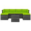 vidaXL Salon palette de jardin 7 pcs avec coussins Bois de pin massif