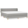 vidaXL Sommier &agrave; lattes de lit avec matelas Gris clair 160x200cm Tissu
