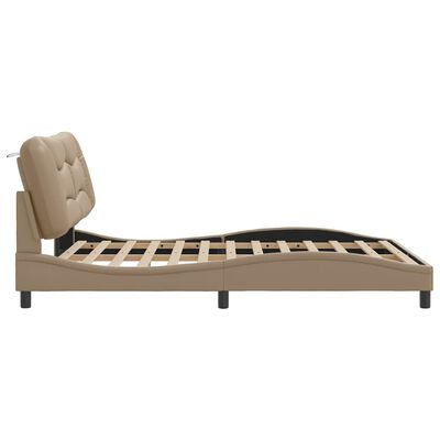 vidaXL Cadre de lit sans matelas cappuccino 160x200 cm similicuir