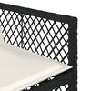 vidaXL Chaises de jardin lot de 4 avec coussins noir r&eacute;sine tress&eacute;e