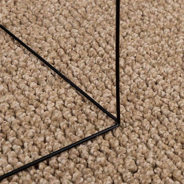 vidaXL Tapis de surface Rond HUARTE Naturel &Oslash; 200 CM Polyester