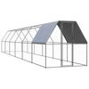 vidaXL Poulailler d'ext&eacute;rieur 2x12x2 m Acier galvanis&eacute;