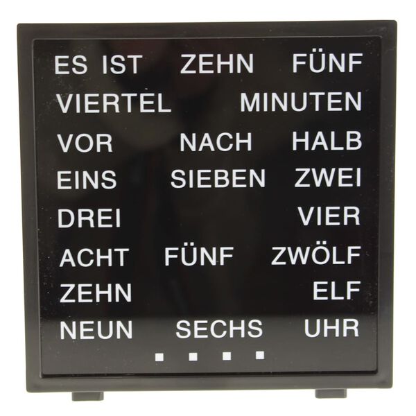 United Entertainment Horloge &agrave; mots allemands &agrave; LED 16,5x17 cm