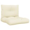 vidaXL Coussins de palette lot de 2 cr&egrave;me tissu