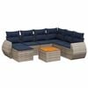 vidaXL Ensemble de canap&eacute; de jardin 8 pcs avec coussins gris r&eacute;sine tress&eacute;e