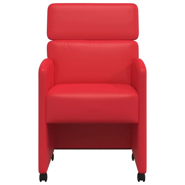 vidaXL Chaises de salle à manger 2 pcs Rouge 58 x 65 x 98 cm Faux cuir