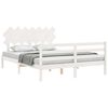 vidaXL Cadre de lit sans matelas blanc 140x200 cm bois massif