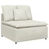 vidaXL Module central de canap&eacute; modulable avec coussins gris clair 100 cm