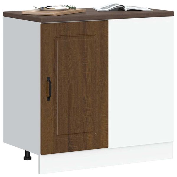 vidaXL Armoire de cuisine Kalmar ch&ecirc;ne marron bois d'ing&eacute;nierie