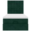 vidaXL Cadre de lit ottoman avec matelas vert fonc&eacute; 90x190 cm velours
