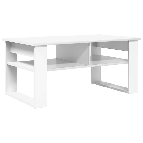 vidaXL Table basse Blanc 96 x 54 x 44 cm Bois d'ing&eacute;nierie