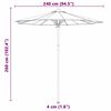 vidaXL Parasol de jardin Blanc crème Ø 270 x 260 cm Bambou