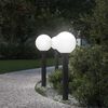 vidaXL Borne lumineuse lot de 3 80 cm noire IP44