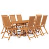 vidaXL Ensemble &agrave; manger de jardin 9 pcs Bois d'acacia massif 160-240 cm