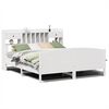 vidaXL Lit biblioth&egrave;que sans matelas blanc 180x200 cm bois pin massif
