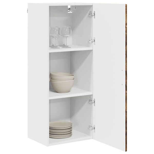 vidaXL Armoire de cuisine avec &eacute;tag&egrave;re Ch&ecirc;ne fum&eacute; 40 x 31 x 100 cm