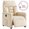 vidaXL Fauteuil inclinable électrique beige tissu microfibre