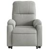 vidaXL Fauteuil inclinable de massage gris clair tissu microfibre