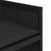 vidaXL Chaises de jardin lot de 4 avec coussins noir r&eacute;sine tress&eacute;e