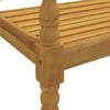 vidaXL Banc Batavia coussin &agrave; motif de carreaux rouges 150cm Bois teck