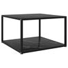 vidaXL Table basse Noir 60x60x35 cm Verre tremp&eacute;