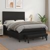 vidaXL Sommier &agrave; lattes de lit avec matelas Noir 140x190 cm Similicuir