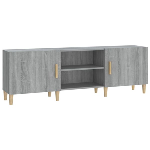vidaXL Meuble TV Sonoma gris 150x30x50 cm Bois d'ingénierie