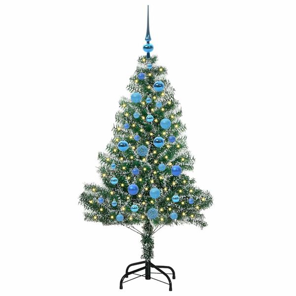 vidaXL Arbre de No&euml;l artificiel floconn&eacute; de neige avec lumi&egrave;re LED