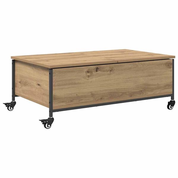 vidaXL Table basse Ch&ecirc;ne artisanal 91 x 55 x 32 cm Bois d'ing&eacute;nierie