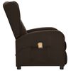 vidaXL Fauteuil de massage Marron fonc&eacute; Tissu