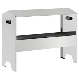 vidaXL Trough d'alimentation pour le b&eacute;tail Argent 79 x 35 x 62 cm
