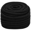 vidaXL Corde utilitaire polyvalente 20 mm 25 m Noir Polyester