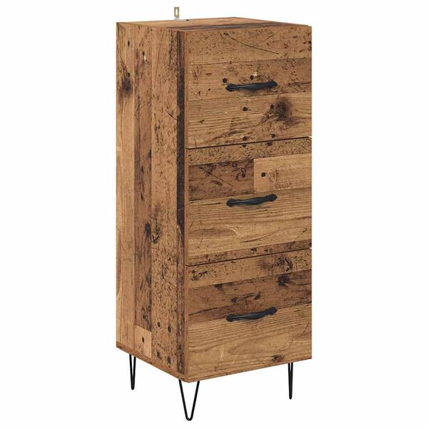 vidaXL Buffet Bois ancien 34 x 34,5 x 90 cm Bois d'ing&eacute;nierie
