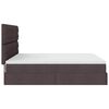 VidaXL Cadre de lit ottoman avec matelas marron fonc&eacute; 180x200 cm tissu