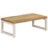 vidaXL Table basse 100x50x35 cm Bois de manguier solide et acier