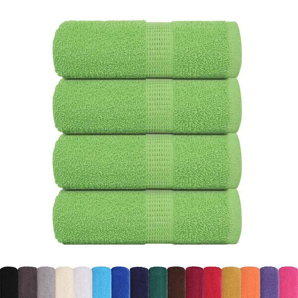 vidaXL Serviettes d'invit&eacute; FROGN 4pcs vert pomme 30x50cm 360 g/m&sup2;