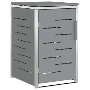 vidaXL Stockage de bac &agrave; d&eacute;chets Gris 77,5 x 69 x 112,5 cm