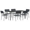 vidaXL Ensemble de salle &agrave; manger 7 pc Anthracite Acier
