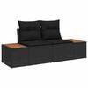 vidaXL Ensemble de canap&eacute; de jardin avec coussin 8 pcs Noir Poly rotin