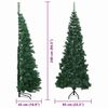vidaXL Arbre de Noël artificiel d'angle Vert 240 cm PVC et métal