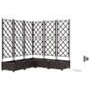 vidaXL Cache-pot de jardin 5 pcs Marron 120 x 120 x 126 cm Plastique