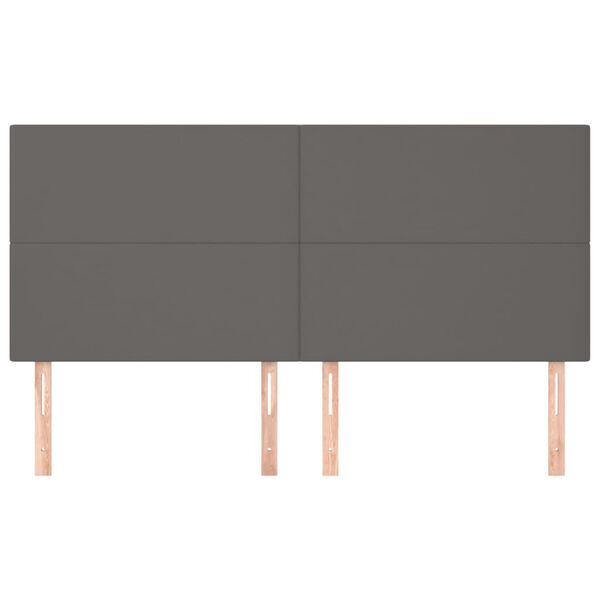 vidaXL T&ecirc;te de lit Gris 180x5x118/128 cm Similicuir