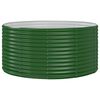 vidaXL Jardini&egrave;re sur&eacute;lev&eacute;e Vert 140 x 140 x 68 cm Acier galvanis&eacute;
