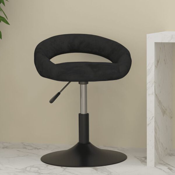 vidaXL Tabouret de bar Noir Velours